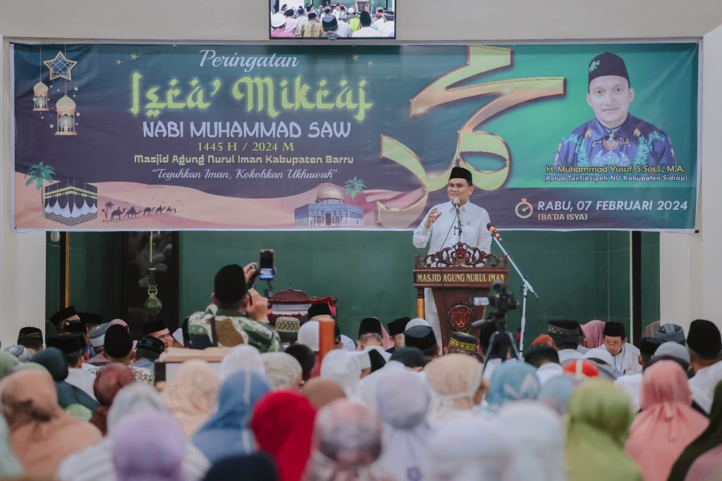 Peringati Isra' Mir'aj, Bupati Barru : Kita harus memiliki Komitmen dan Kesadaran Untuk Mencontoh dan Meneladani Rasulullah