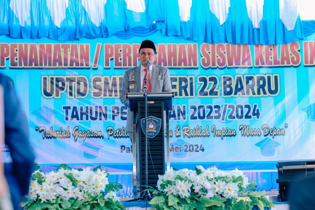 Suardi Saleh hadiri Penamatan Siswa Kelas IX UPTD SMPN 22 Barru Tahun Pelajaran 2023/2024