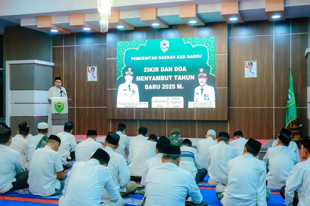 Sambut Tahun 2025, Pemkab Barru Gelar Dzikir dan Doa Bersama